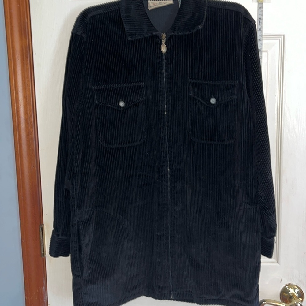VTG 90’s-Express-XS-black-full zip corduroy long sleeve oversized jacket/shacket